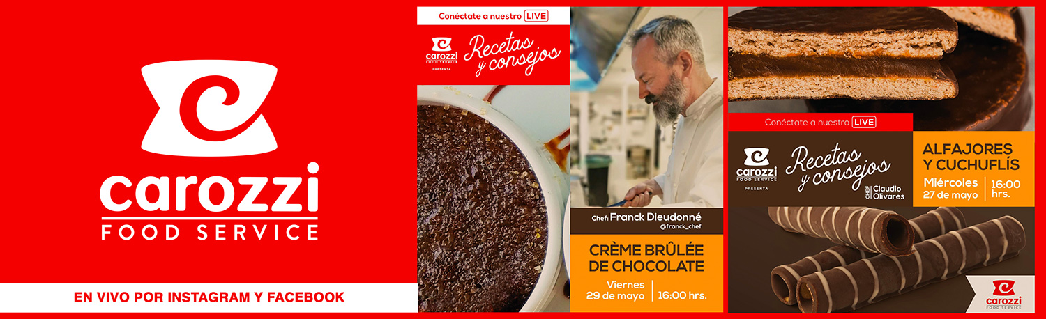 Carozzi Food Service entrega online sus Recetas y Consejos