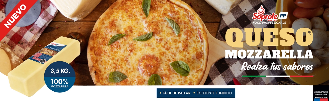 Soprole Food Professionals presenta su nuevo queso mozzarella en barra