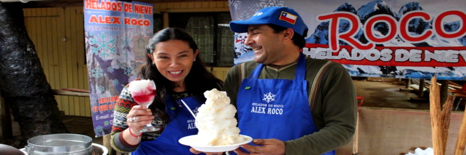 Helados de Nieve, con la marca registrada de Alex Roco